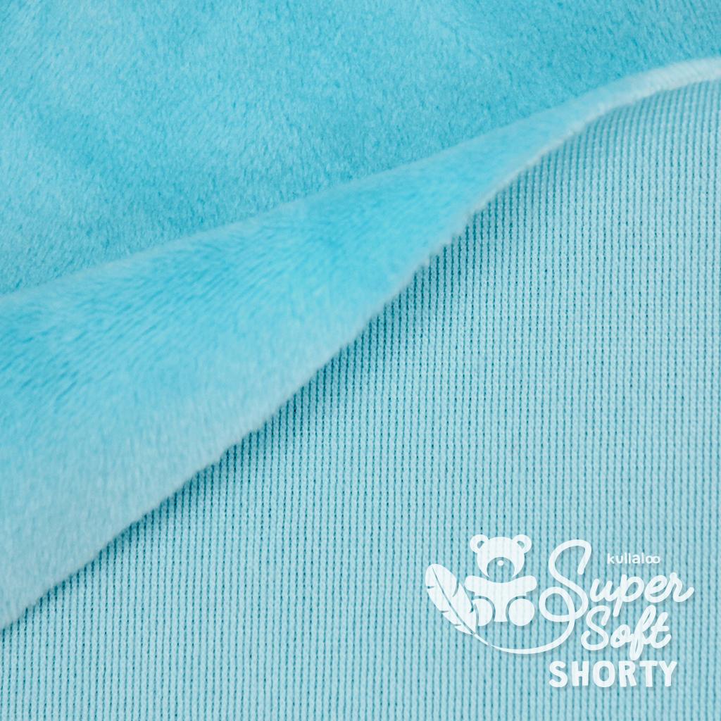 Plüschstoff Shorty uni 75x100cm türkis – Kullaloo